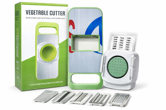 5-in-1 Vegetable Cutter & Slicer | Stainless Steel Mandoline Chopper | Multi Blade Kitchen Tool for Fruits & Veggies