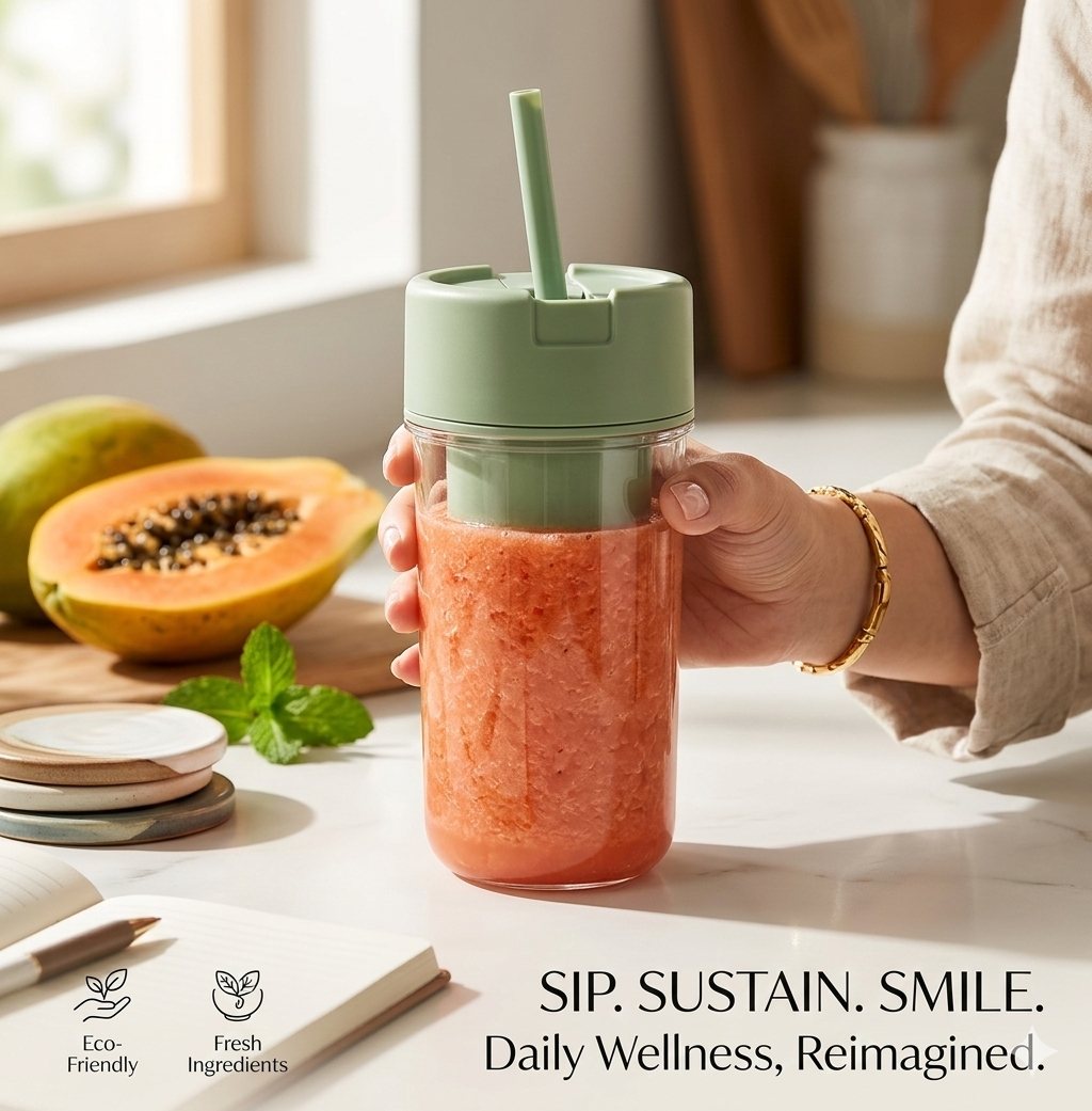 Portable Smoothie Blender – Blend & Sip Anywhere