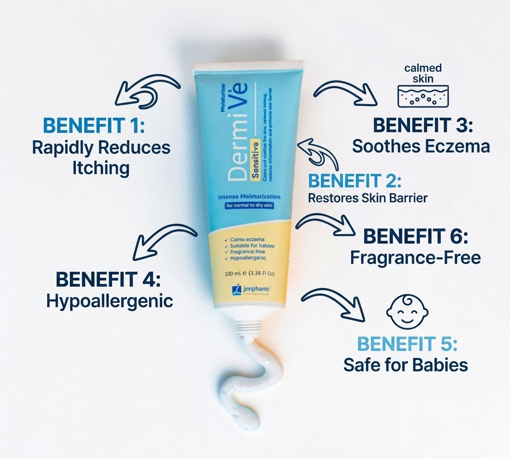 Dermive Sensitive Moisturizer – Ceramide Hydration for Dry & Irritated Skin (100ml)