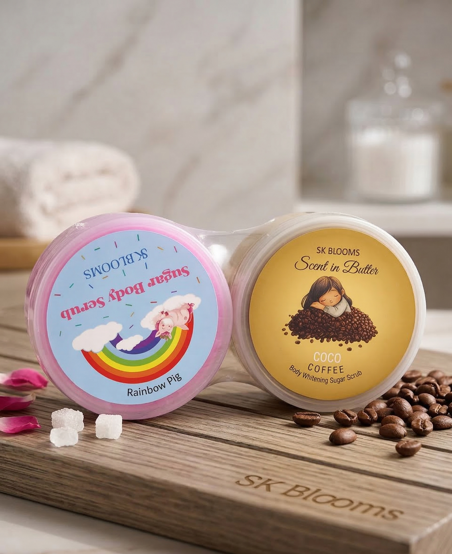 Pack of 2 Sugar Exfoliating Body Scrub – Glow Boost Formula