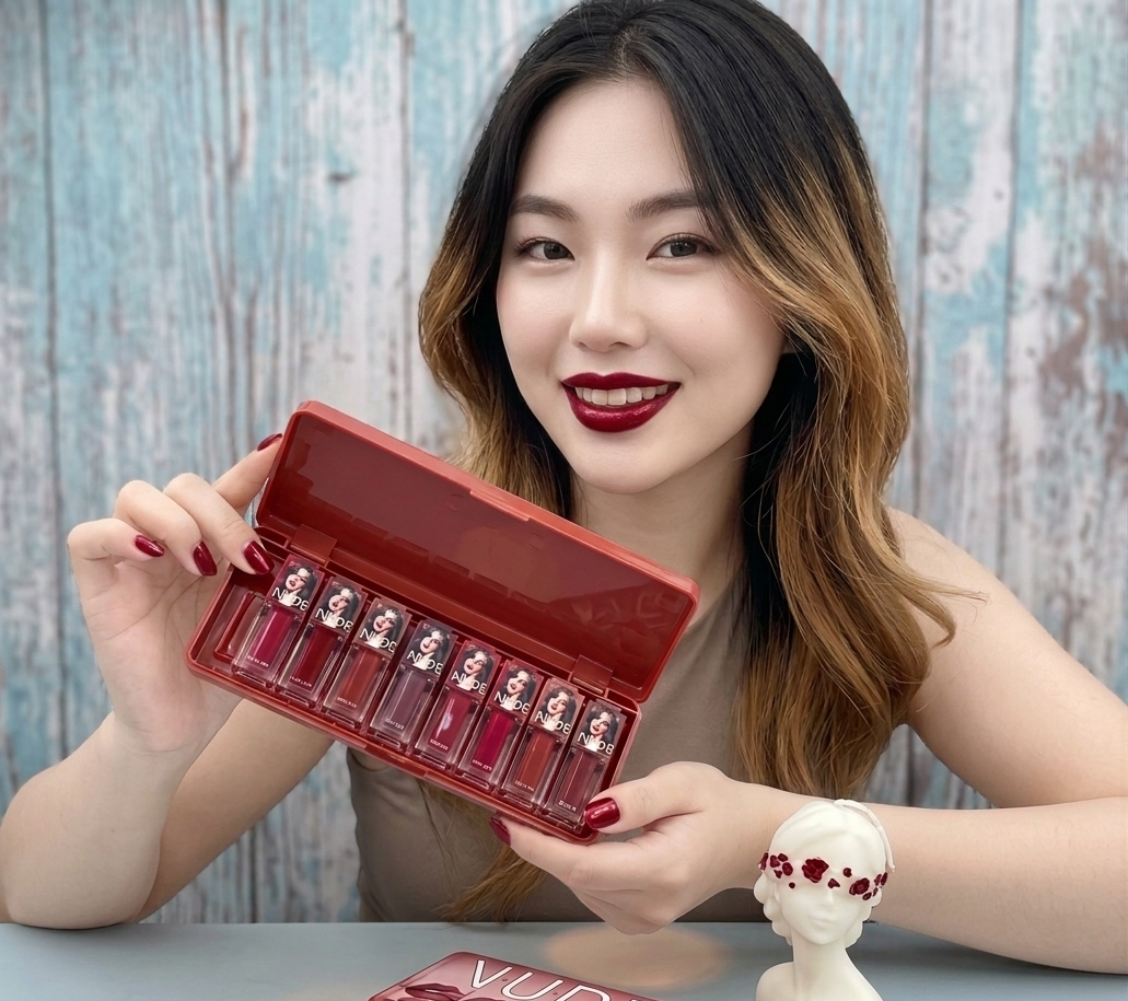 Mocallure Nude Lip Gloss Kit – 8 Matte Shades