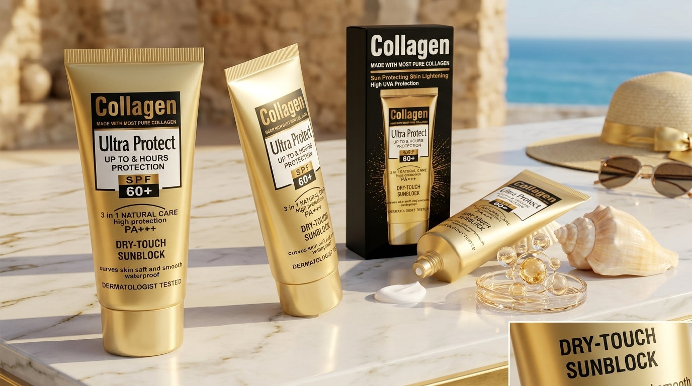 Collagen Ultra Protect Sunblock SPF 60+ PA+++  3-in-1 sunscreen