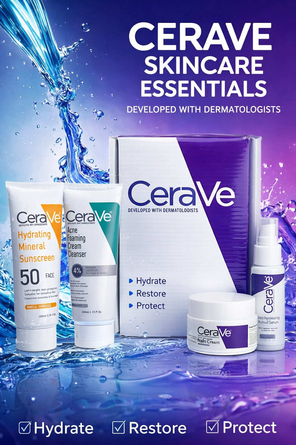 CeraVe 4-in-1 Glow Skincare Kit  (Free Delivery)