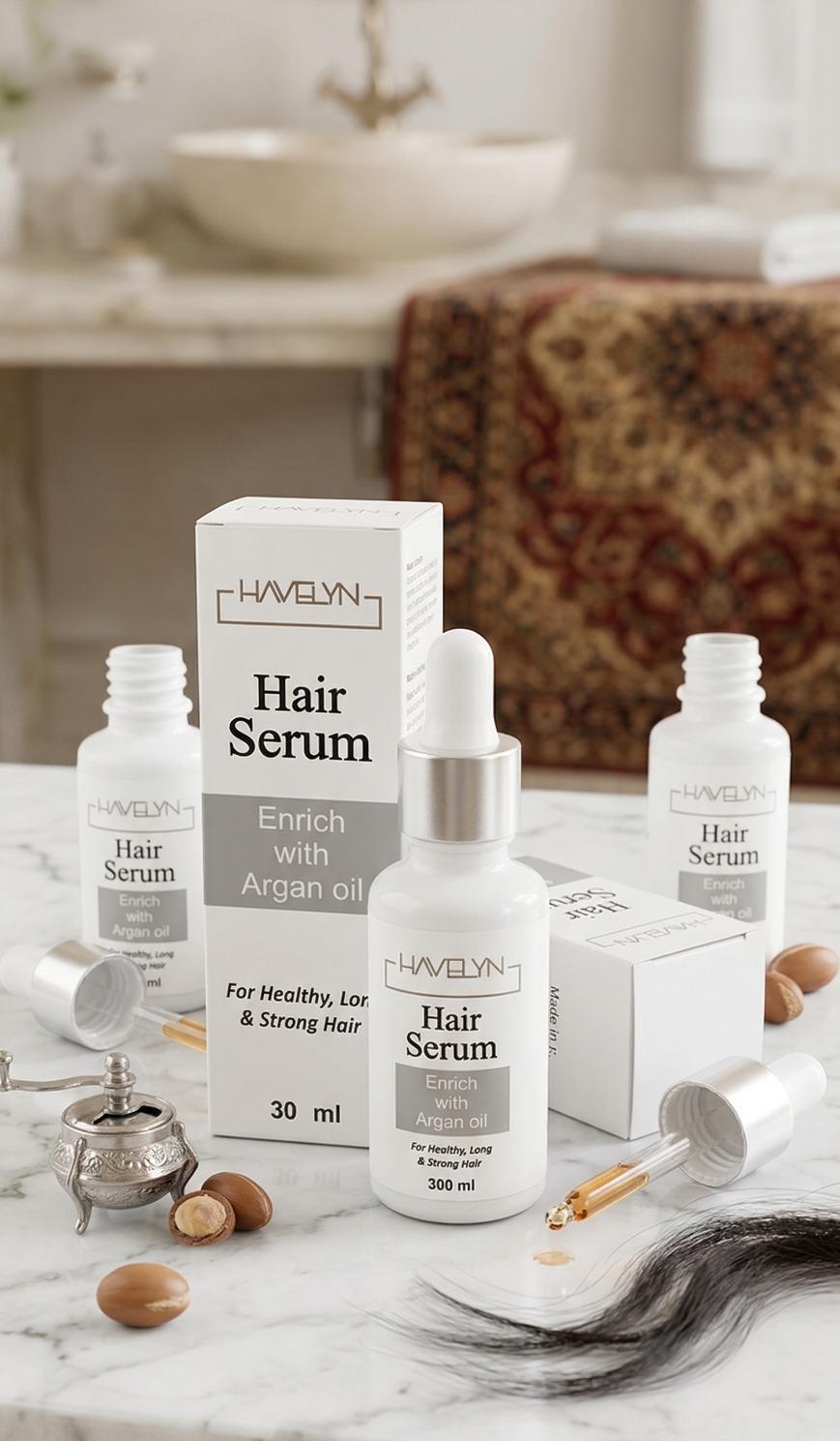 HAVELYN Hair Growth Serum with Argan Oil – Anti Hair Fall | Strong, Long & Shiny Hair Formula